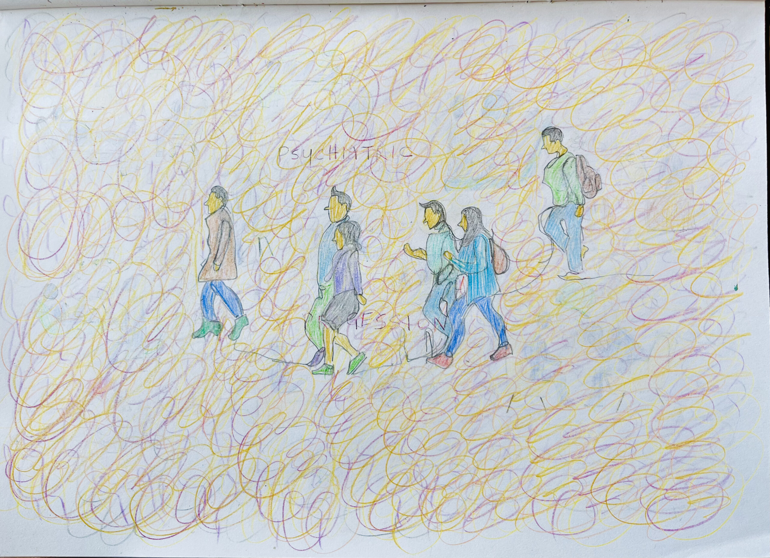 An A3 coloured pencil drawing