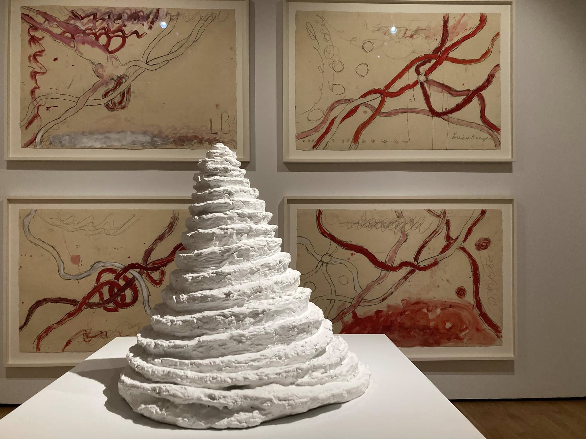 Louise Bourgeois exhibition installation at Compton Verney