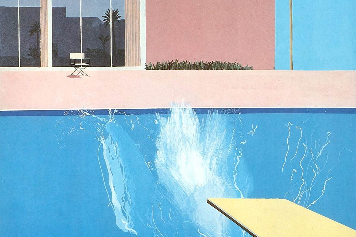This is a painting by David Hockney called A Bigger Splash (1967)